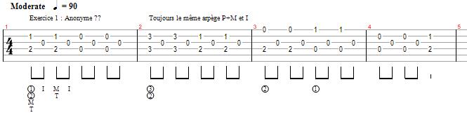 Partition morceau exercice 1