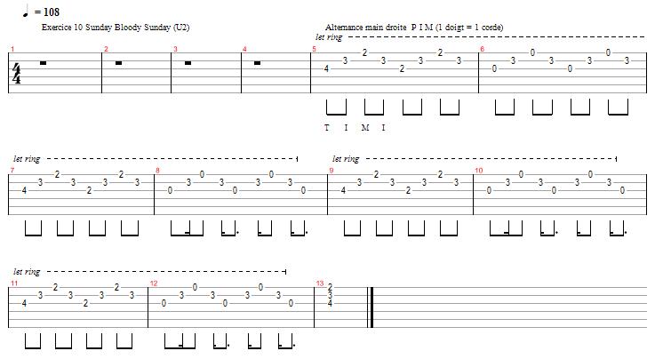 Partition riffs exercice 10